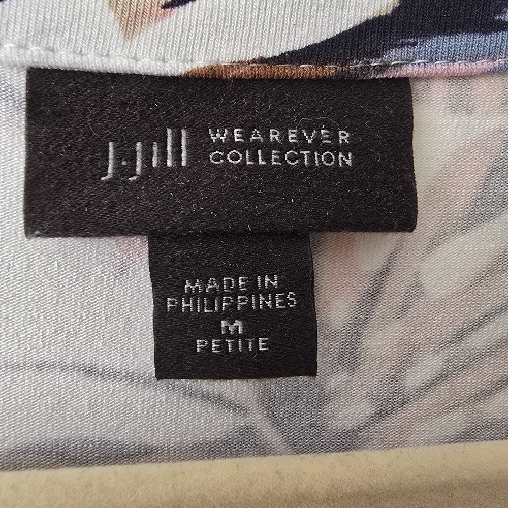 J. Jill Floral Leaf Print Dress - Wearever Collection - Picture 3 of 5